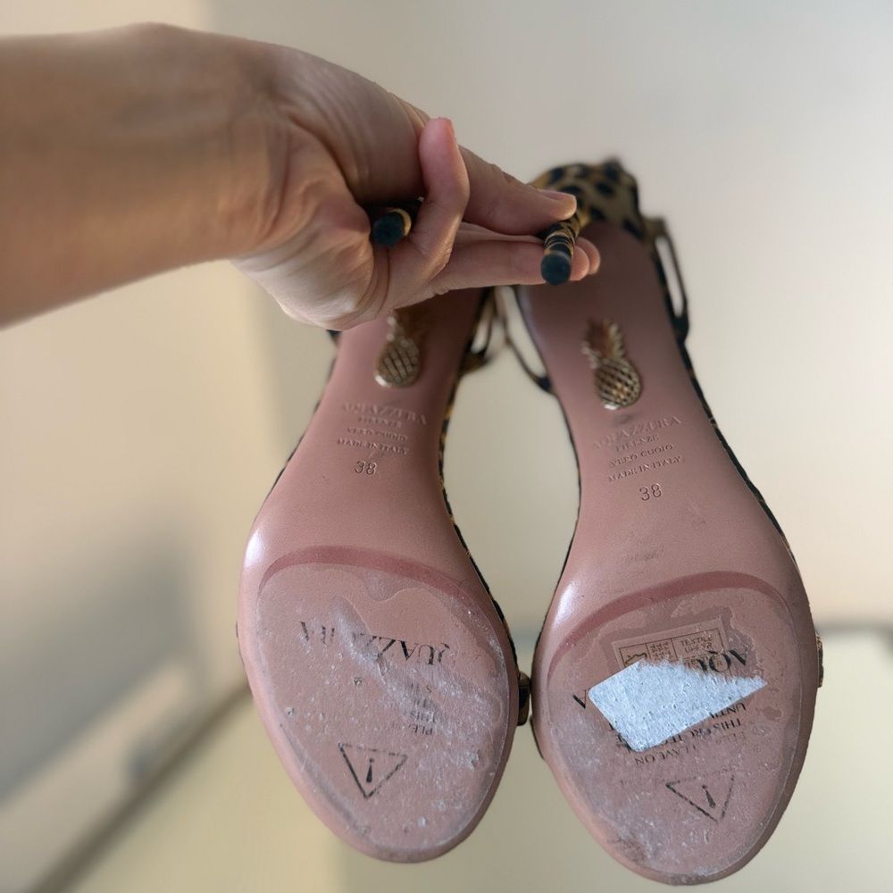Like new AQUAZZURA Bow Tie 105 sandals $895 38 - Picture 10 of 10